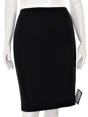 St. John Black Stretch Pencil Skirt